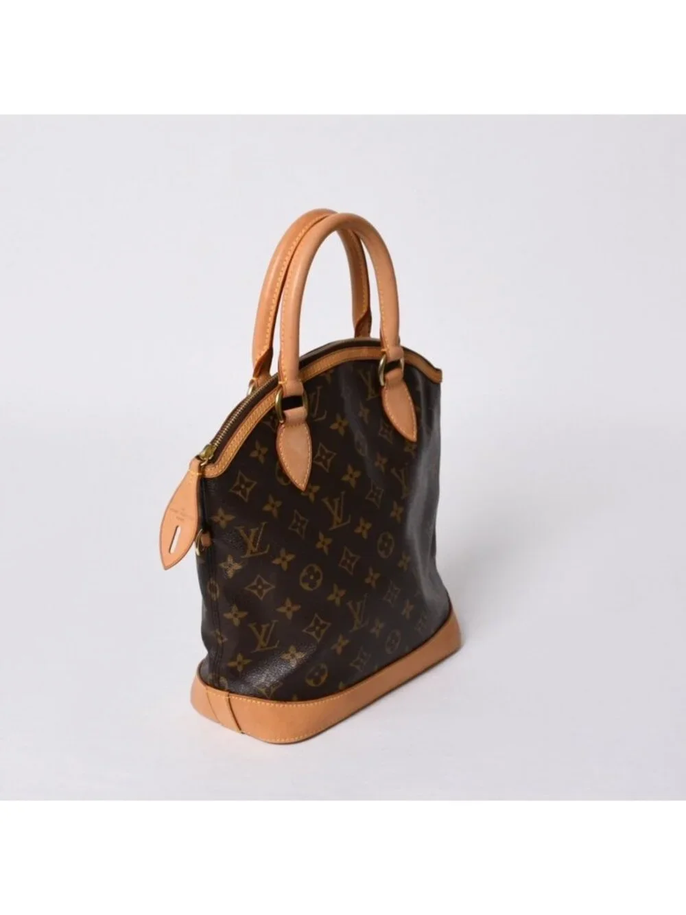 Louis Vuitton Monogram Lockit Handbag Vachetta Leather
